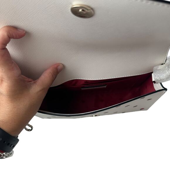 Kate Spade Carson Ladybug Print Convertible Crossbody Cream multi Bag - Picture 8 of 11